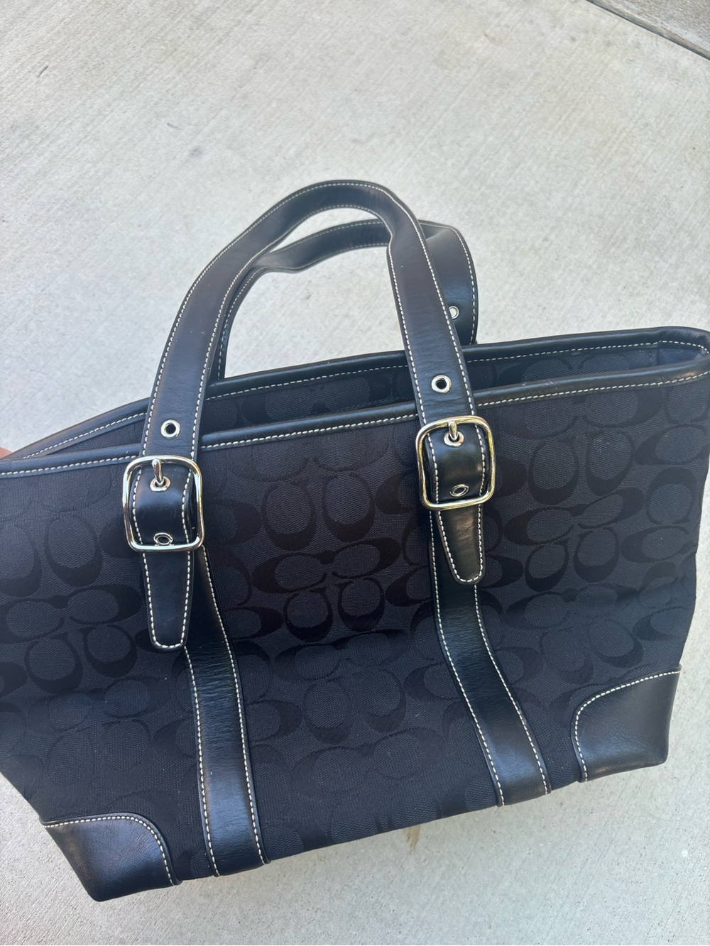 Coach Black Signature Canvas Briefcase Tote